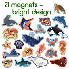 Magdum Sea Animals educational magnets set for early learning