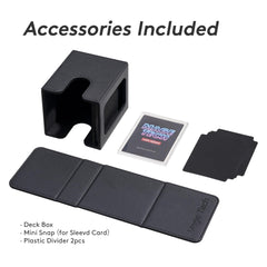 Mage Tech Deck Box Lite fits Dragon Shield sleeves and Gamegenic Dungeon S 550+ case.