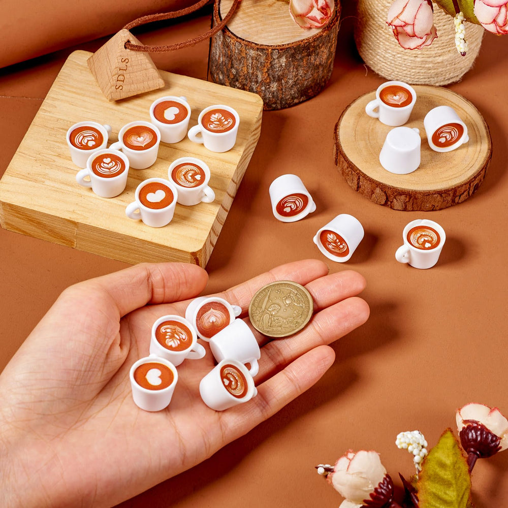 Magibeads resin coffee cup art ideal for crafts and displays.