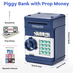MAGIBX Piggy Bank Large Capacity stores coins and banknotes securely