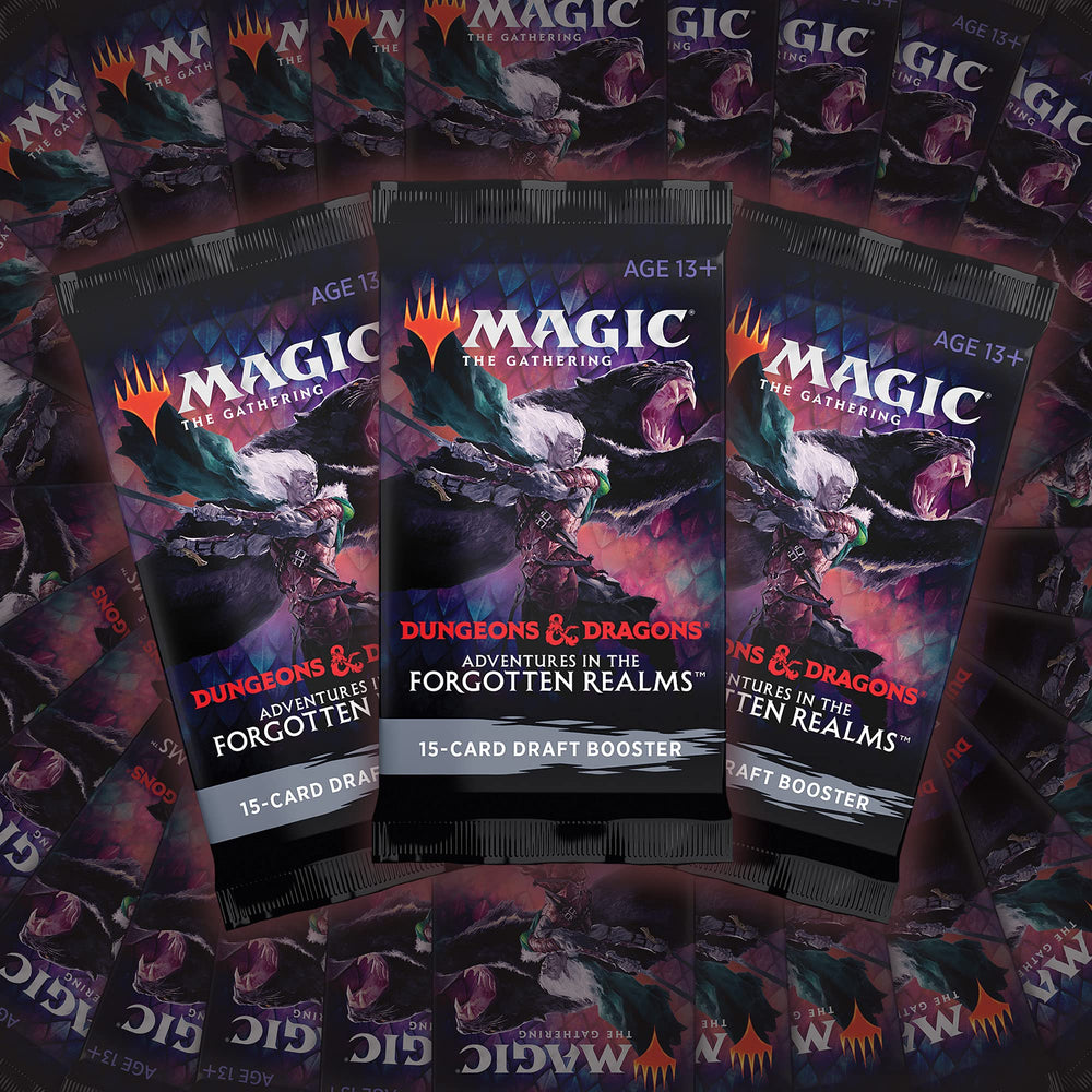 Magic The Gathering AFR boosters inside view showing multiple cards per pack