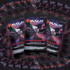 Magic The Gathering AFR boosters inside view showing multiple cards per pack