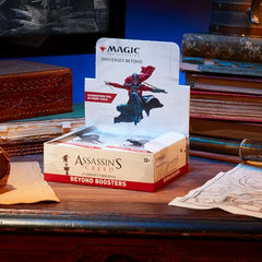Magic: The Gathering Assassin’s Creed Beyond Booster pack art—immersive imagery for collectors.