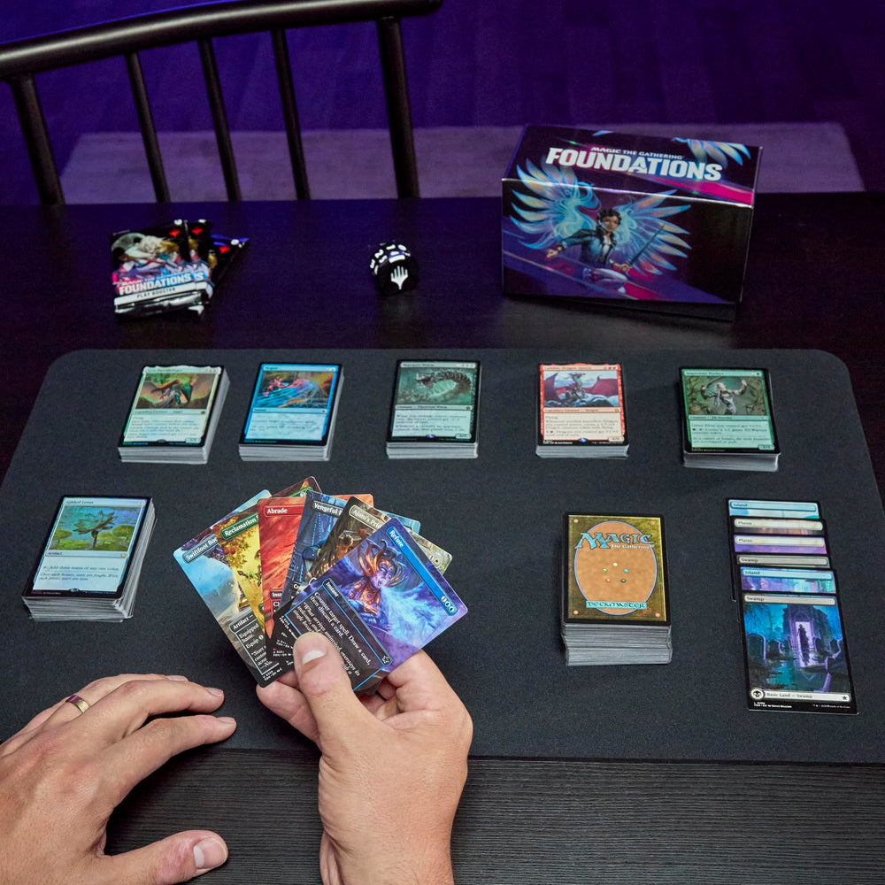 Magic Foundations full-art lands provide immersive visuals for themed color-based strategies.