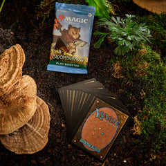 Shiny foil card glint in Bloomburrow booster pack