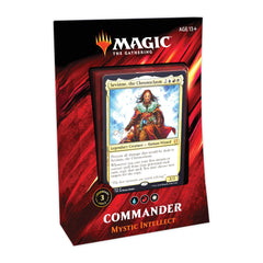 Magic: The Gathering Mystic Intellect deck front view with three legendary commanders ready to lead.