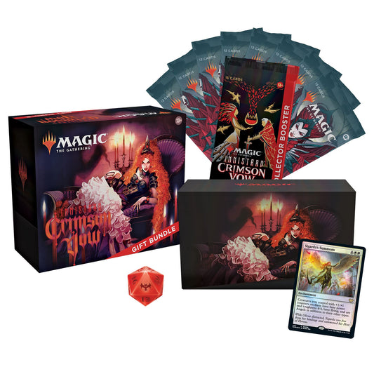 Magic: The Gathering Crimson Vow collector booster with rares, foils, Dracula Series cards