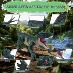 MagicKidz RC dinosaur roars vividly to heighten pretend play.