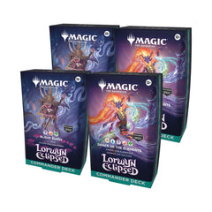 Magic: The Gathering Lorwyn Eclipsed commander deck bundle ready for quick multiplayer play.