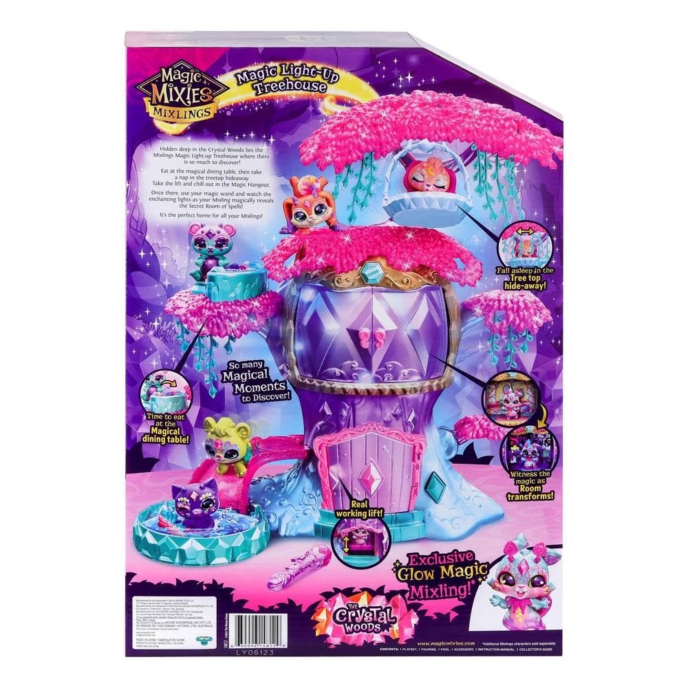 Exclusive Glow Mixling from Magic Mixies adds collectible appeal.