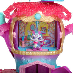 Magic Mixies Treehouse secret room glows with spells for magical role-play.