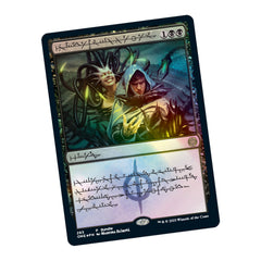 Traditional foil lands with oil slick sheen for Phyrexia display.