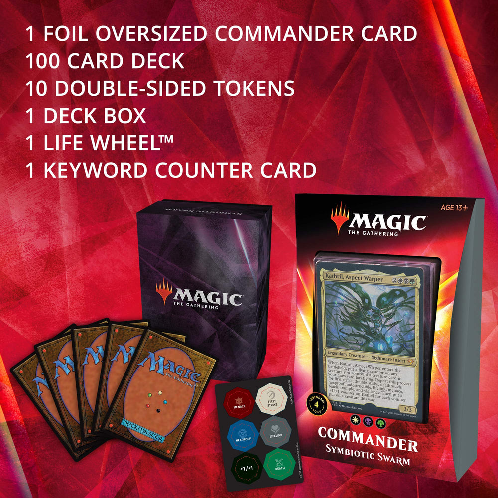 Magic Symbiotic Swarm IKO deck contents: 100 cards for varied strategies and boss battles.