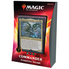 Magic Symbiotic Swarm IKO foil oversized commander card enhances collection display and play ready use.