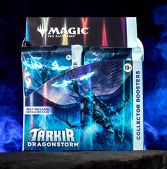 Magic Tarkir Dragonstorm booster pack opened, revealing foil cards and vivid artwork