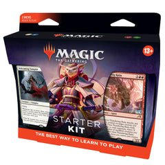 Magic: The Gathering 2022 Starter Kit showing two decks and lands ready for play