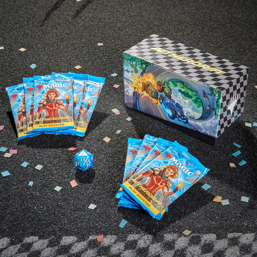Magic: The Gathering Aetherdrift Bundle lands provides mana-base options for varied decks.