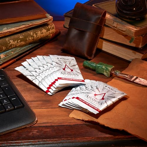 Magic: The Gathering Assassin’s Creed foil card closeup highlights foil-etched details