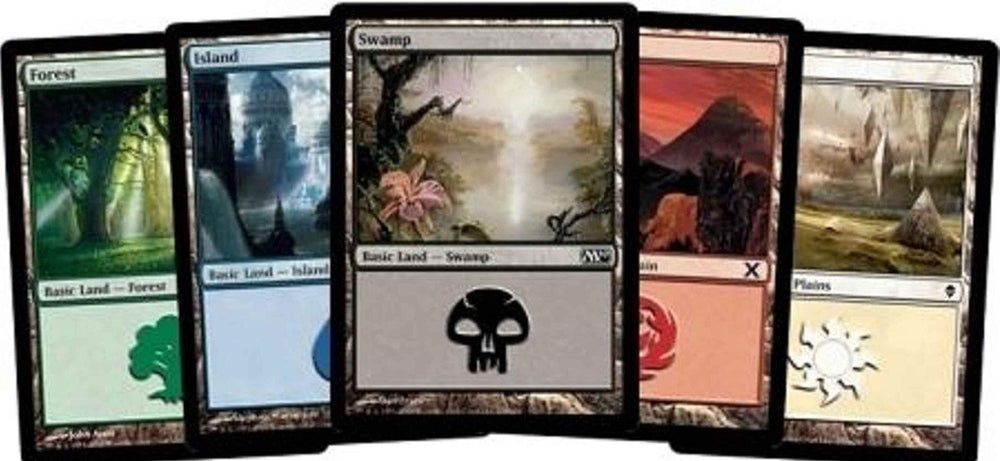 Magic: The Gathering basic lands collection – 100 Plains for reliable mana.