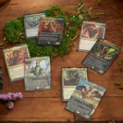 Magic The Gathering Bloomburrow Squirreled Away deck art features token hoarding