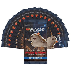 Magic: The Gathering Baldur's Gate card spread for deck planning.