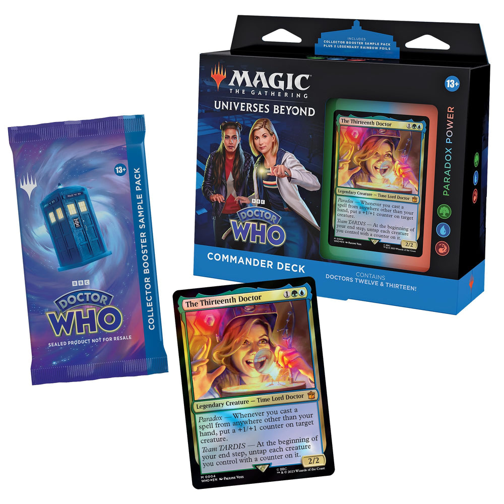 Magic: The Gathering Doctor Who Paradox Power commander card shown for bold attacks.