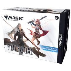 Magic: The Gathering Final Fantasy bundle cover art with iconic characters and vibrant fantasy scenery.