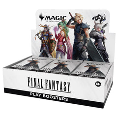 Magic: The Gathering Final Fantasy Play Booster Box cover—iconic art for collectors and players