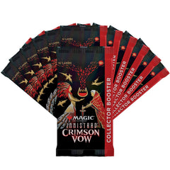 Magic: The Gathering Innistrad Crimson Vow 15-card booster packs deliver diverse rarities and visual variety.