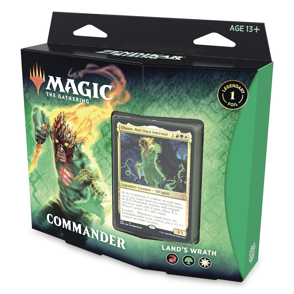 Magic: The Gathering Land Wrath foil commander alt art stands out in multiplayer games.