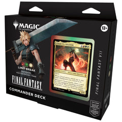 Magic: The Gathering Limit Break FFVII deck art highlights new theme cards for epic multiplayer battles.