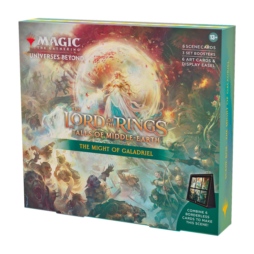 Magic the Gathering LOTR Gandalf Pelennor Fields scene box presents battle imagery