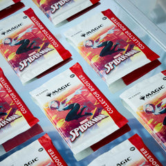Magic: The Gathering Marvel's Spider-Man foil cards close-up with foil treatments