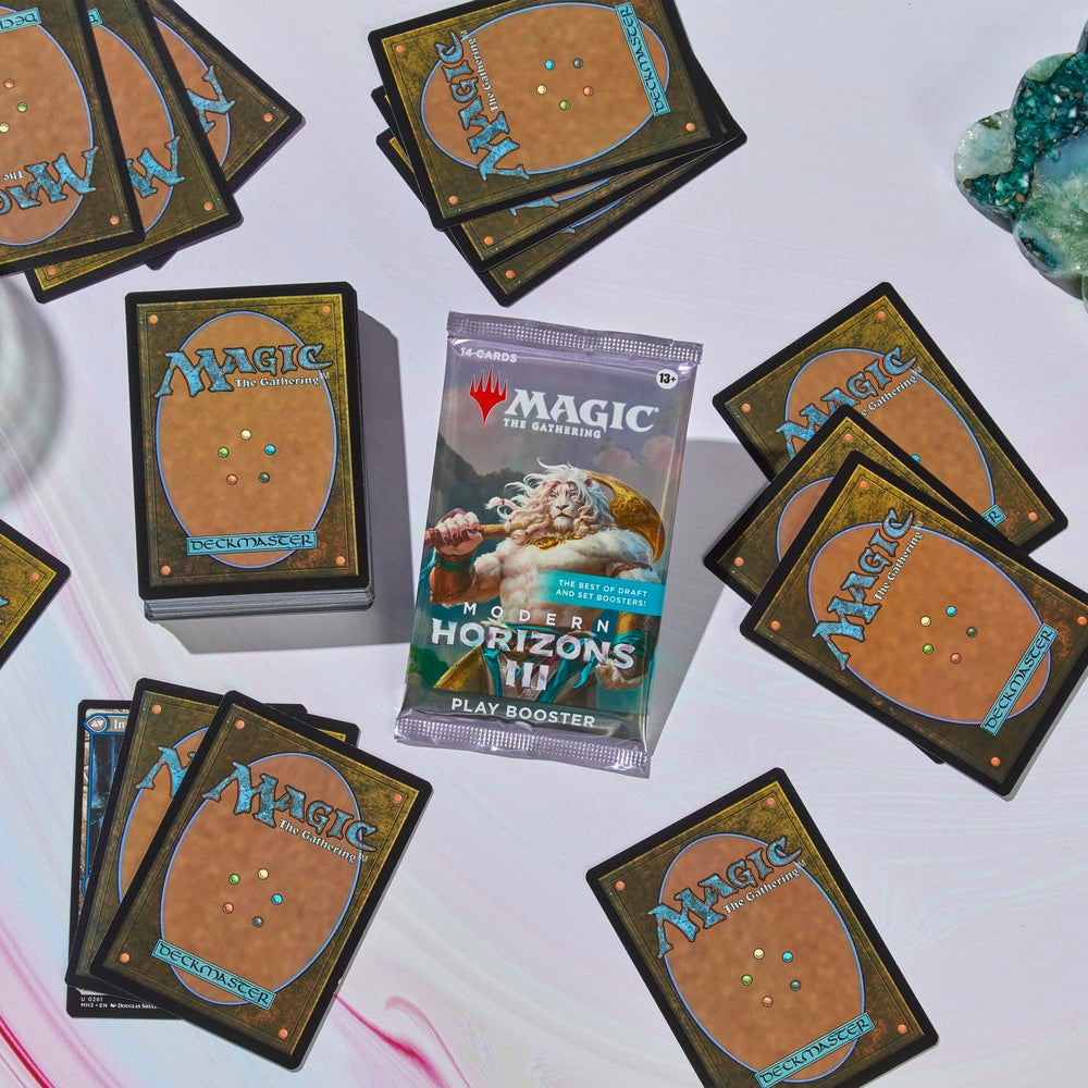 Magic: The Gathering Modern Horizons 3 foil borderless fetch land glimpse.