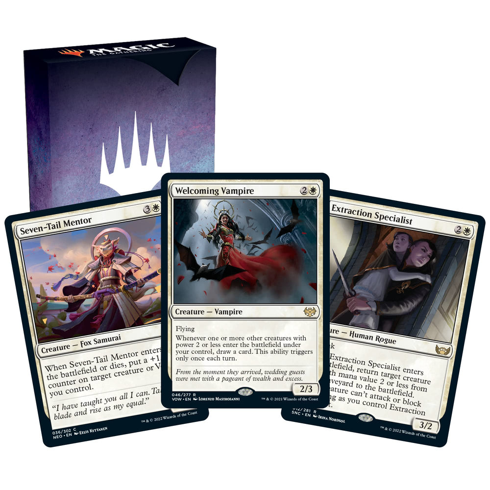 Deck boxes from the Magic: The Gathering Starter Kit for easy storage