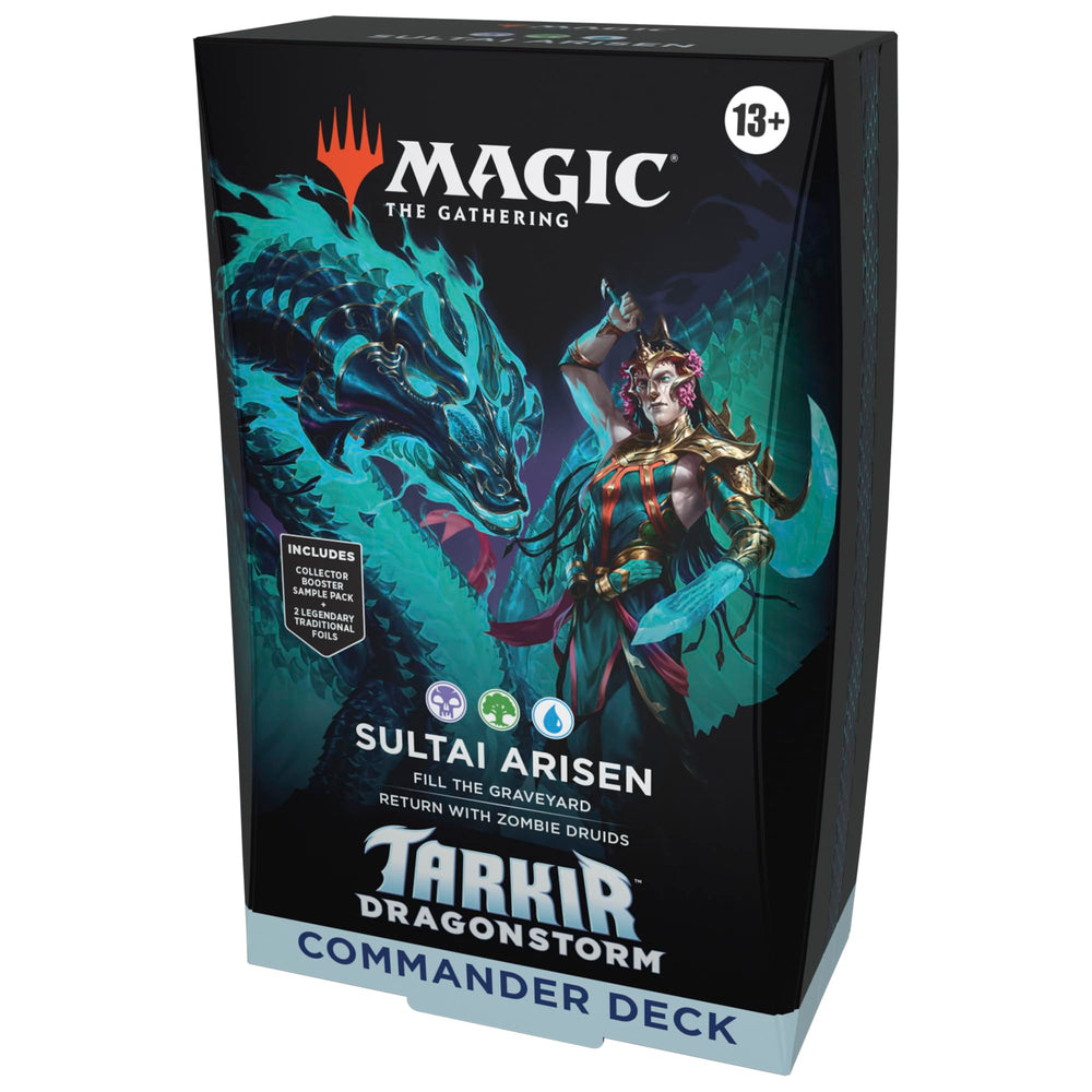 Magic: The Gathering Tarkir Dragonstorm Teval borderless commander artwork highlighting tri-color synergy