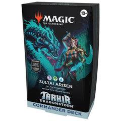 Magic: The Gathering Tarkir Dragonstorm Teval borderless commander artwork highlighting tri-color synergy