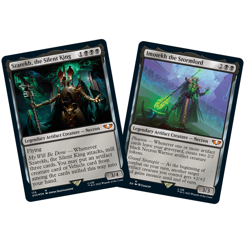 Magic: The Gathering Necron Dynasties deck box keeps cards organized for travel and storage