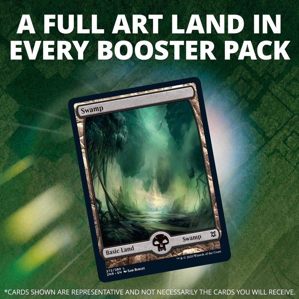 Magic: The Gathering Zendikar Rising foil full-art basic land adds dramatic visuals.