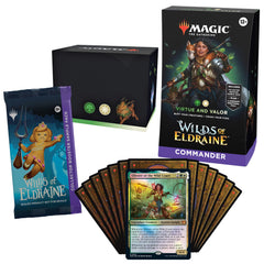 Magic: The Gathering Virtue and Valor collector booster sample pack highlights Rare or foil cards.