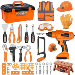 Magic4U kids tool set toolbox open for immersive pretend play and organization
