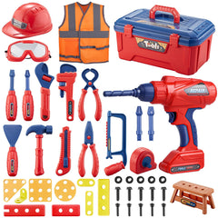 Magic4U Kids Tool Set safety vest for pretend construction play.