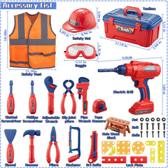 Magic4U Kids Tool Set slotted screwdriver supports fine motor pretend repairs.