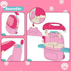 Magic4U pet food bowl and accessories for feeding pretend pets.