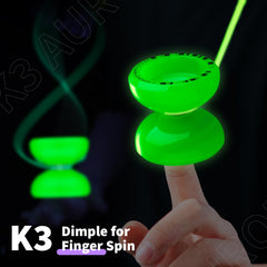 MAGICYOYO K3 Aurora-P fluorescent strings absorb light to glow longer.