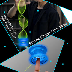 MAGICYOYO K1 glow-in-the-dark yoyo lit up, vibrant glow after light exposure.