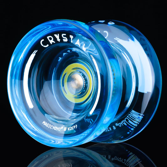 MAGICYOYO K2 Crystal Blue yoyo shown for durable beginner spins.