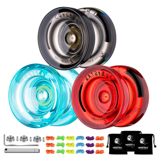 MAGICYOYO K2 Crystal green yoyo front view for beginner tricks