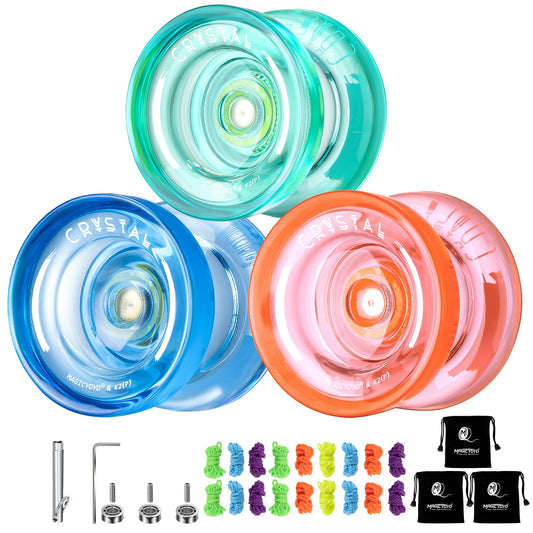 MAGICYOYO K2 Crystal Green Yoyo, bright beginner-friendly design for easy returns and rhythm practice.