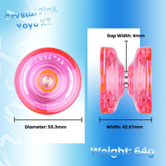 MAGICYOYO K2 Crystal Pink included strings for quick practice.